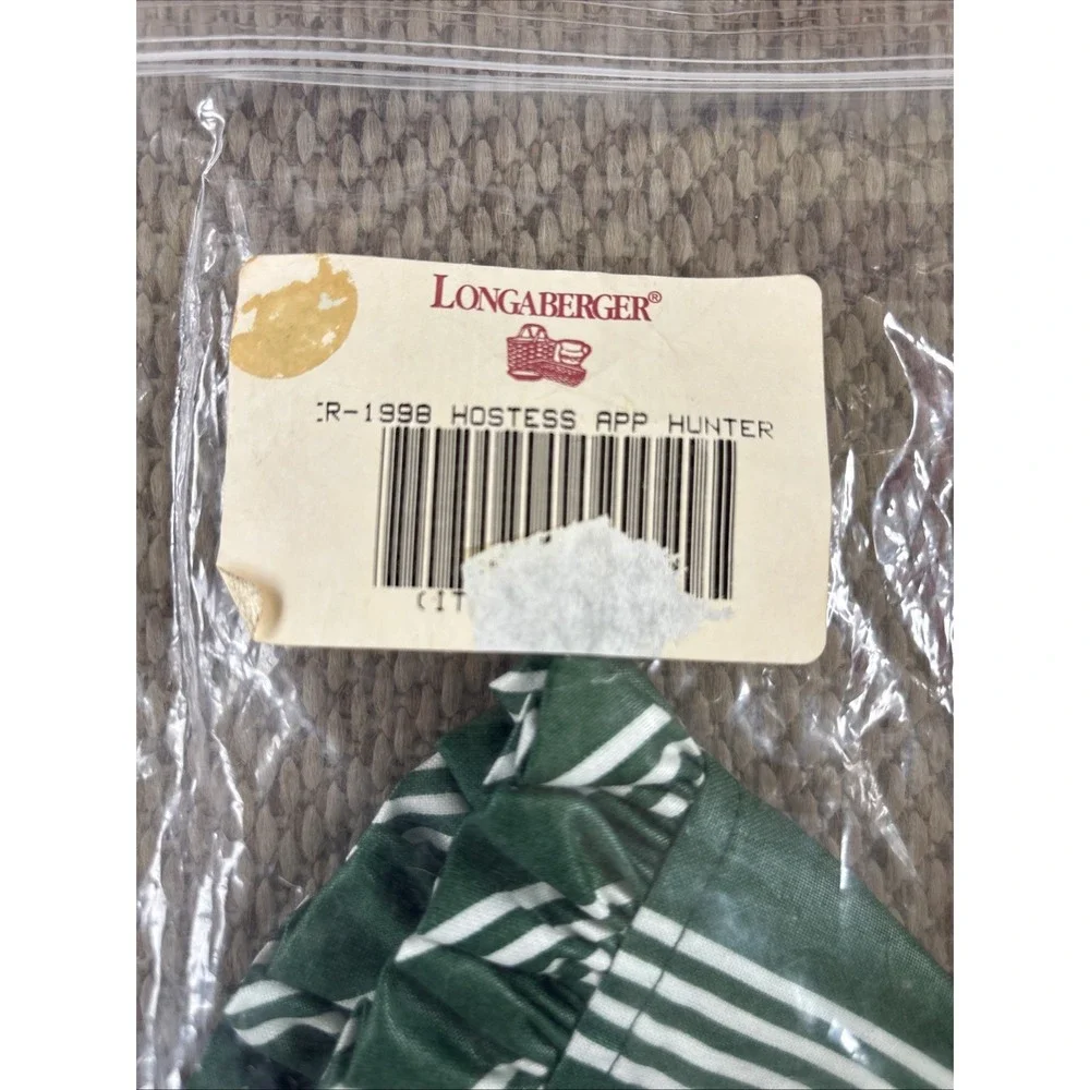 Longaberger 1998 Hostess Appreciation Basket Hunter Green Stripe #2592516